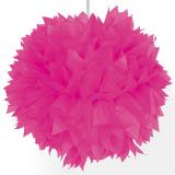 Deckendeko Pom-Pom aus Wabenpapier 30 cm-pink