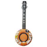 Aufblasbare Gitarre "Flower Power" 100 cm-orange