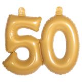 Aufblasbare goldene Zahl "50" 38 cm