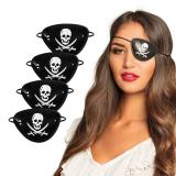 Augenklappe Pirat 4er Pack