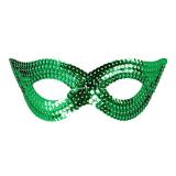 Augenmaske mit Pailletten "Glamour"-grün