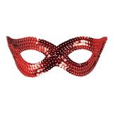 Augenmaske mit Pailletten "Glamour"-rot
