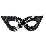 Augenmaske mit Pailletten "Glamour"-schwarz