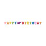 Buchstaben-Girlande "Happy 30th Birthday" 168 cm