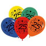 Bunte Luftballons 25. Geburtstag 7er Pack