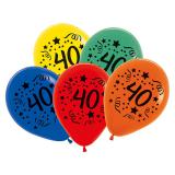 Bunte Luftballons 40. Geburtstag 7er Pack