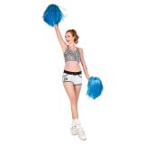 Einfarbiger Cheerleader-Pompom-blau
