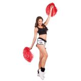 Einfarbiger Cheerleader-Pompom-rot