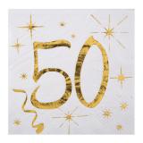 Cocktail-Servietten 50. Geburtstag "Golden Times" 20er Pack