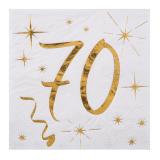 Cocktail-Servietten 70. Geburtstag "Golden Times" 20er Pack