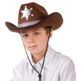Cowboyhut "Sheriff" für Kinder-braun