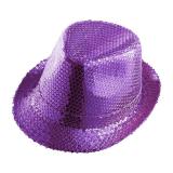 Einfarbiger Pailletten-Hut -lila