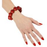 Einfarbiges Perlen-Armband-rot