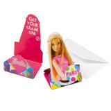 Einladungskarten "Bunte Barbie Welt" mit Umschlag 8er Pack