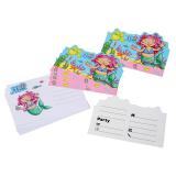 Einladungskarten "Die kleine Nixe" mit Umschlägen 8er Pack