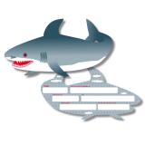 Einladungskarten "Gefährlicher Hai" 6er Pack