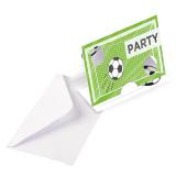 Einladungskarten "Kicker Party" mit Umschlag 8er Pack