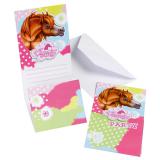 Einladungskarten "Charming Horses" 6er Pack