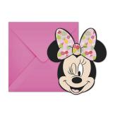 Einladungskarten "Sommerliche Minnie Mouse" mit Umschlag 6er Pack