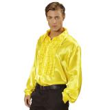 Elegantes Rüschenhemd-gelb-XL