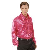 Elegantes Rüschenhemd-pink-XL
