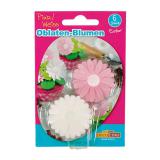 Essbare Oblaten-Blumen 6er Pack-rosa-weiß