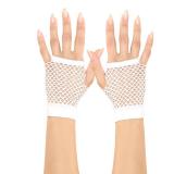 Fingerlose Handschuhe "Netzoptik"-weiß