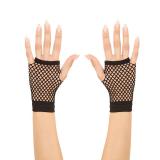 Fingerlose Handschuhe "Netzoptik"-schwarz