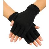 Fingerlose Handschuhe-schwarz