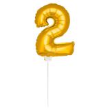 Folien-Ballon "Goldene Zahl" inkl. Stab 36 cm-2