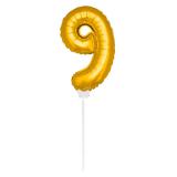 Folien-Ballon "Goldene Zahl" inkl. Stab 36 cm-9