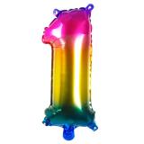 Folien-Ballon in Zahlenform Regenbogen 36 cm-1