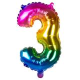 Folien-Ballon in Zahlenform Regenbogen 36 cm-3