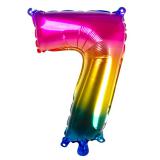Folien-Ballon in Zahlenform Regenbogen 36 cm-7