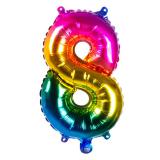 Folien-Ballon in Zahlenform Regenbogen 36 cm-8