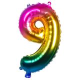 Folien-Ballon in Zahlenform Regenbogen 36 cm-9