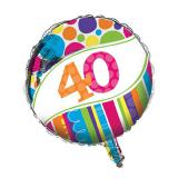 Folien-Ballon "Verrückter 40. Geburtstag" 45 cm
