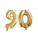 Folienballon-Set "Goldene 90" 4-tlg