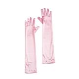 Glamouröse Satin-Handschuhe 42 cm-rosa