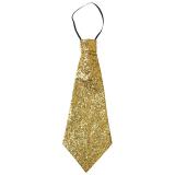 Glitzer-Krawatte 40 cm-gold