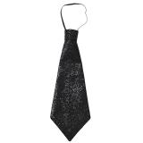 Glitzer-Krawatte 40 cm-schwarz