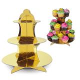 Goldener Cupcake-Ständer "Glamour" 35 cm