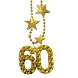 Halskette "Star des Tages" 60. Geburtstag 44 cm
