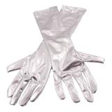 Handschuhe "Edler Glanz" 40 cm-silber