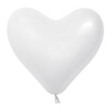Herz-Luftballons weiß 12er Pack