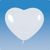 Herz-Luftballons weiß 5er Pack