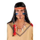 Indianer-Halskette "Zähne und bunte Perlen"