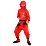 Kinder-Kostüm Ninja Flaming Dragon 8-tlg.
