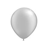 Kleine metallische Luftballons 20er Pack-silber
