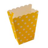 Kleine Popcorn-Tüten "Farbenfroher Punkte-Spaß" 8er Pack-gelb